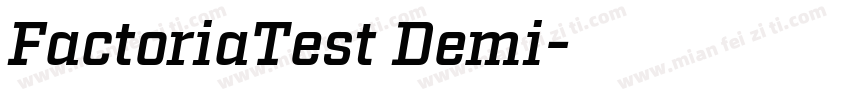 FactoriaTest Demi字体转换
